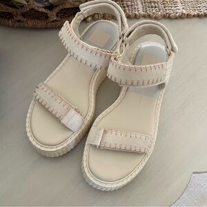Dolce Vita Beige Ivory Platform Sandals